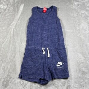 Vintage Nike Romper Girls‎ Large Blue Jumpsuit Drawstring Sleeveless 848194 429